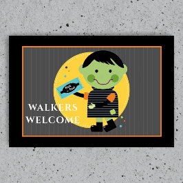 笑顔のゾンビキャンディーハロウィーン ドアマット