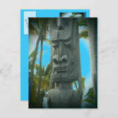 笑顔のティキ像はがき ポストカード (正面/裏面)