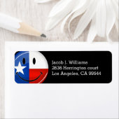 笑顔のテキサス州国旗 ラベル (インサイチュ)