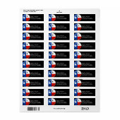 笑顔のテキサス州国旗 ラベル (フルシート)