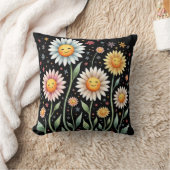 笑顔のデイジー装飾用クッション クッション (ブランケット)