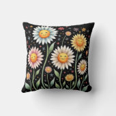 笑顔のデイジー装飾用クッション クッション (裏面)