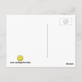 笑顔のデンマーク国旗 ポストカード (裏面)