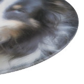 笑顔のトライカラー縁どコリードッグ カッティングボード (角)