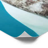 笑顔のドイツの短いポインタFedora Hat GSP ポスター (角)