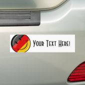 笑顔のドイツ国旗 バンパーステッカー (車上)