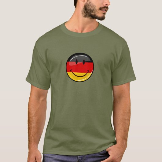 笑顔のドイツ国旗 Tシャツ (正面)