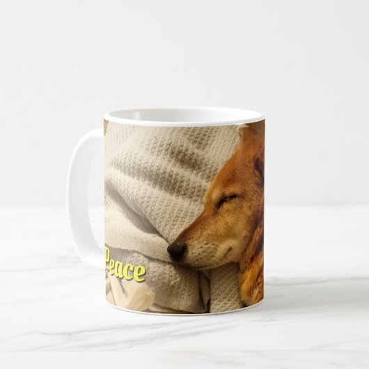 笑顔のドッグコーヒーマグ コーヒーマグカップ (正面左)
