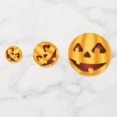 笑顔のハロウィンのかぼちゃのデザイン コンフェッティ (正面)