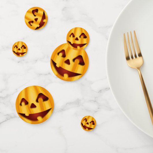 笑顔のハロウィンのかぼちゃのデザイン コンフェッティ (グループ)