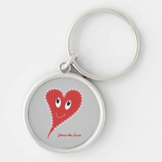 笑顔のハートバレンタイン キーホルダー (正面)