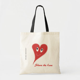 笑顔のハートバレンタイン トートバッグ