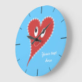 笑顔のハートバレンタイン ラージ壁時計 (傾斜)