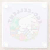 笑顔のバニー&イースターエッグ – エッグセラント春 ガラスコースター (裏面)