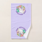 笑顔のバニー&イースターエッグ – エッグセラント春 バスタオルセット (ハンドタオル)