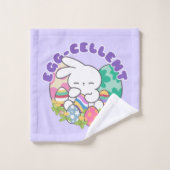 笑顔のバニー&イースターエッグ – エッグセラント春 バスタオルセット (ウォッシュタオル)