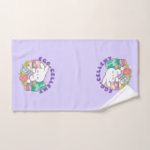 笑顔のバニー&イースターエッグ – エッグセラント春 バスタオルセット (ハンドタオル)