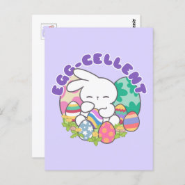 笑顔のバニー&イースターエッグ – エッグセラント春 ポストカード