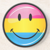 笑顔のパンセクシャルプライド国旗 コースター (正面)