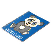 笑顔のパンダをパーソナライズ ノートブック (左側)