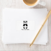 笑顔のパンダ熊 ラベル (インサイチュ)