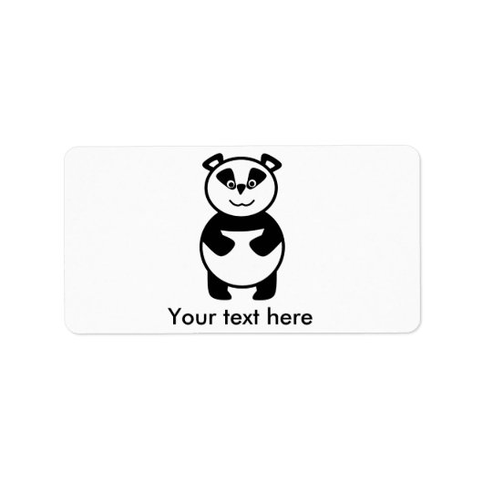 笑顔のパンダ熊 ラベル (正面)