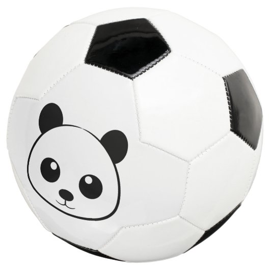 笑顔のパンダ顔サッカーボール – かわいい動物スポーツ サッカーボール (3/4)