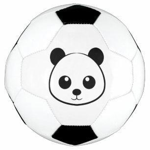 笑顔のパンダ顔サッカーボール – かわいい動物スポーツ サッカーボール