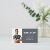 笑顔のパーソナルトレーナー | フィットネスモデル 名刺 (スタンド正面)