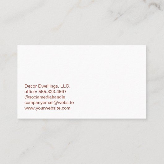 笑顔のビジネスマン |ラグジュアリー実在エテート 名刺 (裏面)