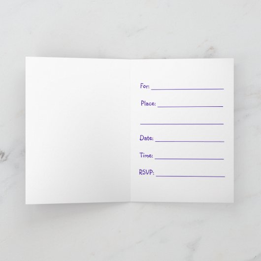 笑顔のピエロ赤毛絵を描の誕生日パーティー 招待状 (内部)