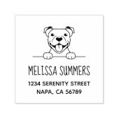 笑顔のピットブルドッグアドレス セルフインキングスタンプ (デザイン)