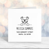 笑顔のピットブルドッグアドレス セルフインキングスタンプ