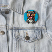 🐶 笑顔のピットブル犬愛好家バッジギフト 缶バッジ (インサイチュ)