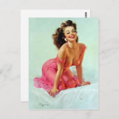 笑顔のピンアップ ポストカード (正面/裏面)