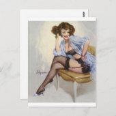 笑顔のピンアップ ポストカード (正面/裏面)