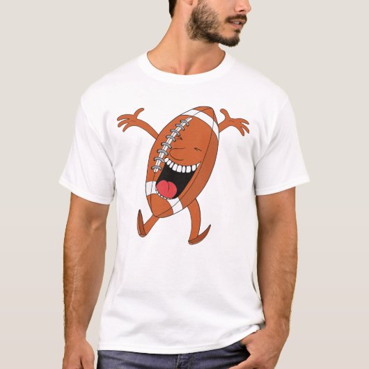 笑顔のフットボールマスコット Tシャツ (正面)