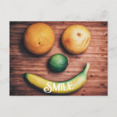 笑顔のフルーツおもしろい食品スマイルはがき ポストカード (正面)