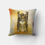 笑顔のブッダオレンジ絞り染め クッション (裏面)