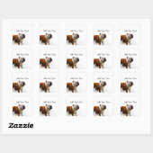 笑顔のブルドッグ スクエアシール (シート)