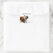 笑顔のブルドッグ スクエアシール (バッグ)