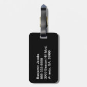 笑顔のプエルト·リカン旗 ラゲッジタグ (裏面縦)