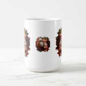 笑顔のベビーオランウータン母アーム コーヒーマグカップ (中央)