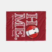 笑顔のペルー国旗|ハウスウォーマー フリースブランケット (正面(横))