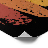 笑顔のポメラニア犬レトロ ポスター (角)