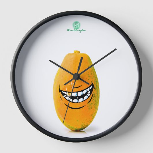 笑顔のポーパウはGoue Tand Clockに出会った 壁時計 (正面)