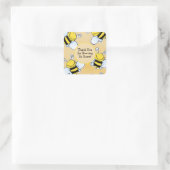 笑顔のミツバチありがとう スクエアシール (バッグ)