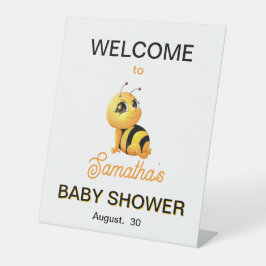 笑顔のミツバチの台座サイン 台座サイン