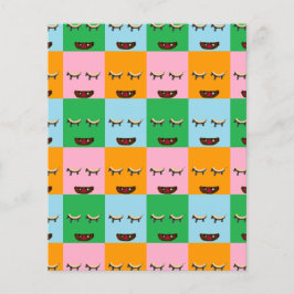 笑顔のモンスターブロック顔