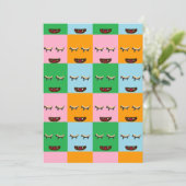 笑顔のモンスターブロック顔 アドバイスカード (スタンド正面)